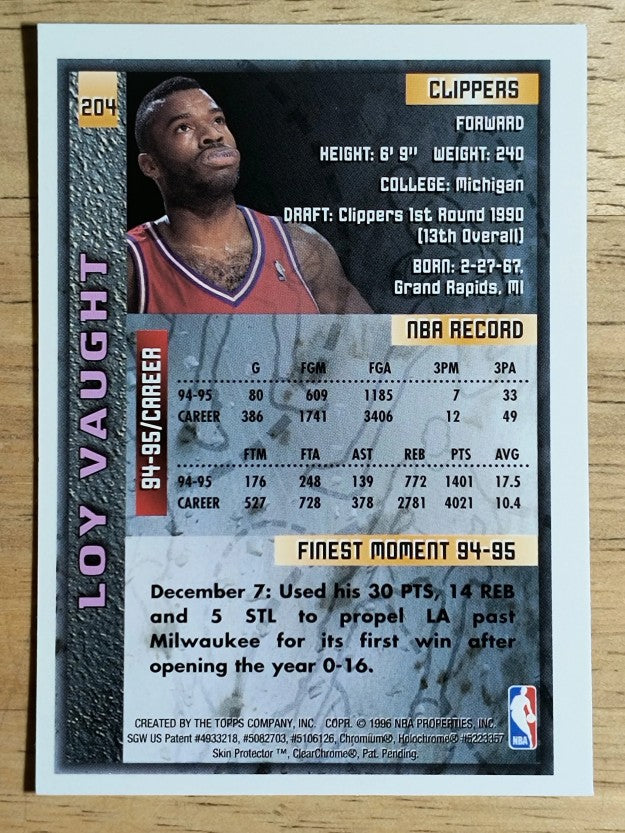 1995-96 Finest #204 Loy Vaught