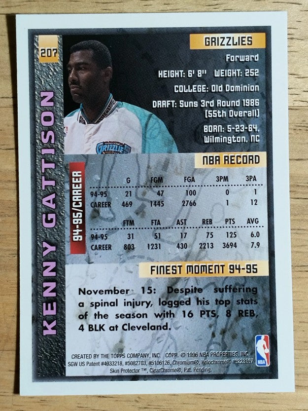 1995-96 Finest #207 Kenny Gattison