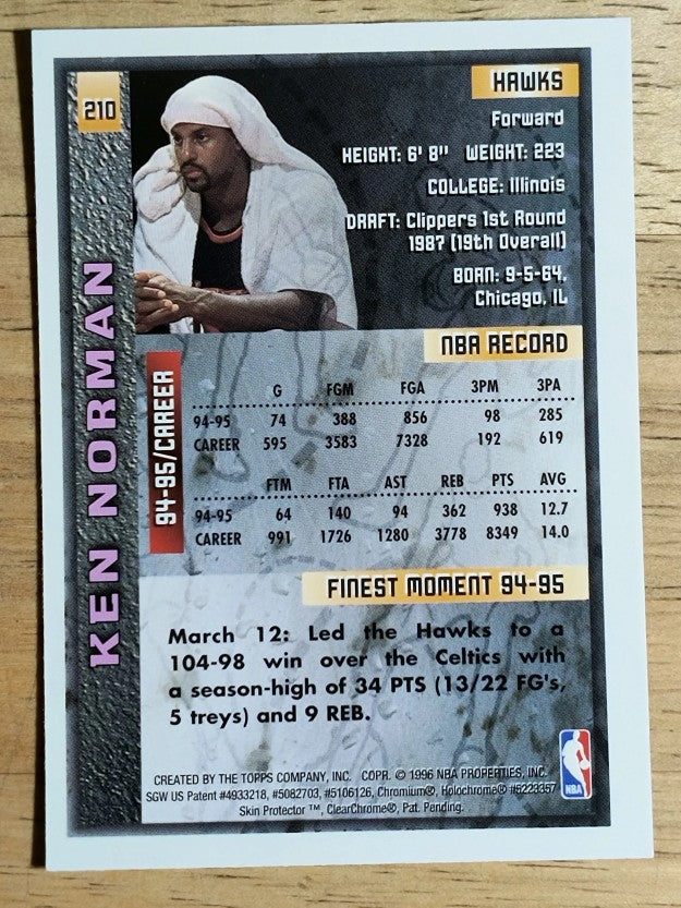 1995-96 Finest #210 Ken Norman