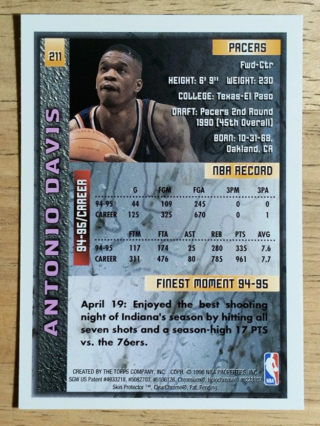 1995-96 Finest #211 Antonio Davis