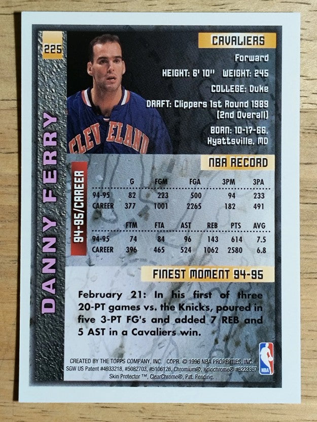 1995-96 Finest #225 Danny Ferry