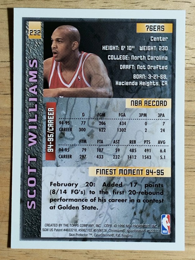1995-96 Finest #232 Scott Williams