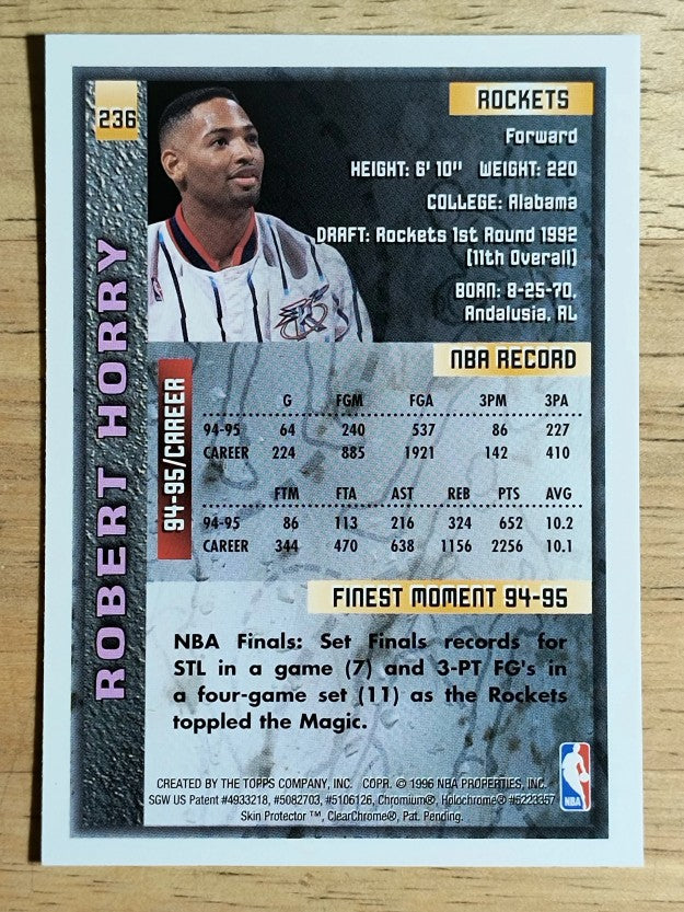 1995-96 Finest #236 Robert Horry
