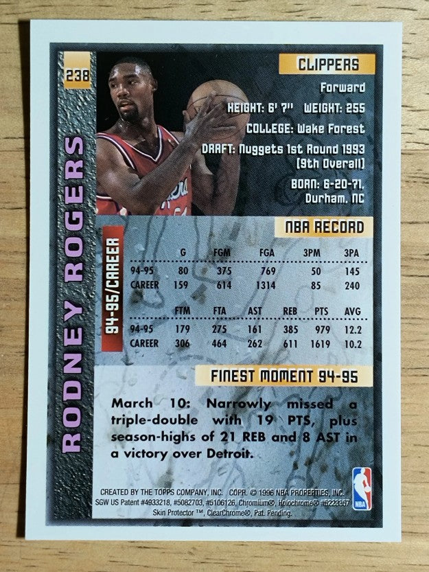 1995-96 Finest #238 Rodney Rogers