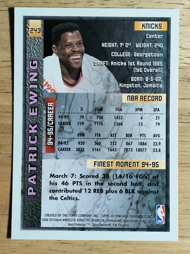 1995-96 Finest #243 Patrick Ewing