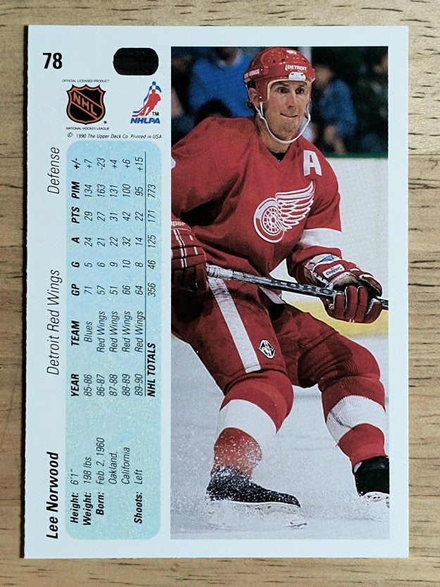 1990-91 Upper Deck #78 Lee Norwood