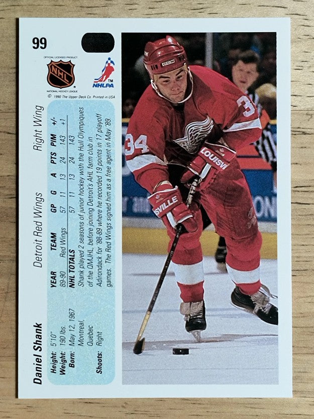 1990-91 Upper Deck #99 Daniel Shank RC