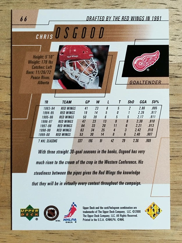 2000-01 Upper Deck #66 Chris Osgood