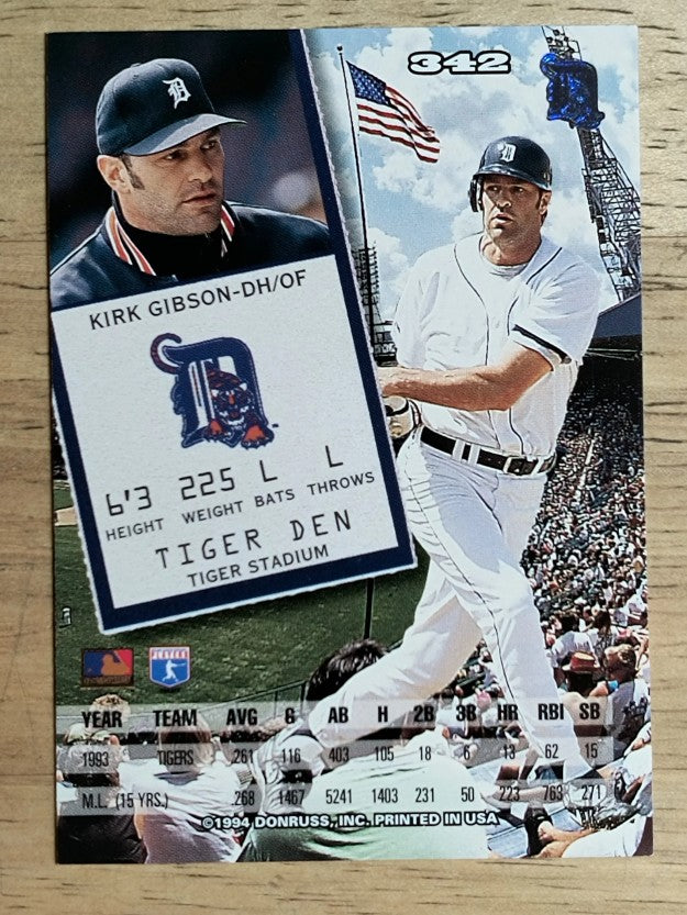 1994 Leaf #342 Kirk Gibson