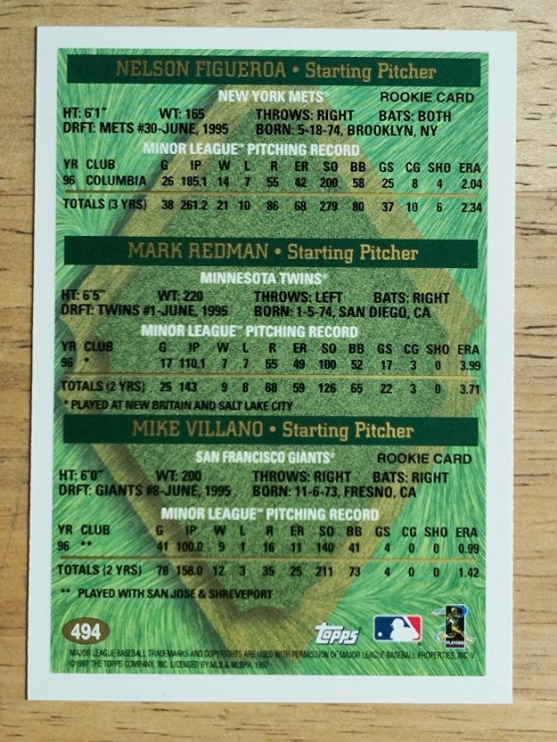1997 Topps #494 Nelson Figueroa RC