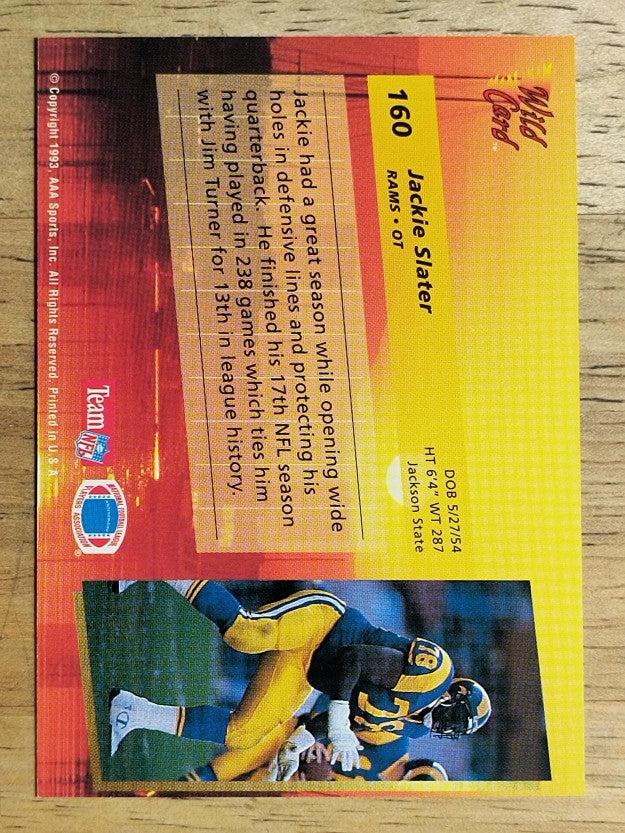 1993 Wild Card #160 Jackie Slater