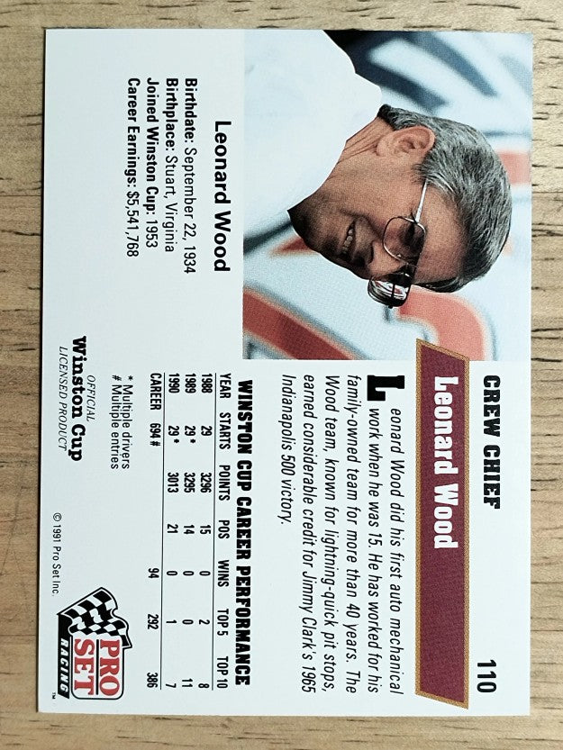 1991 Pro Set #110 Leonard Wood