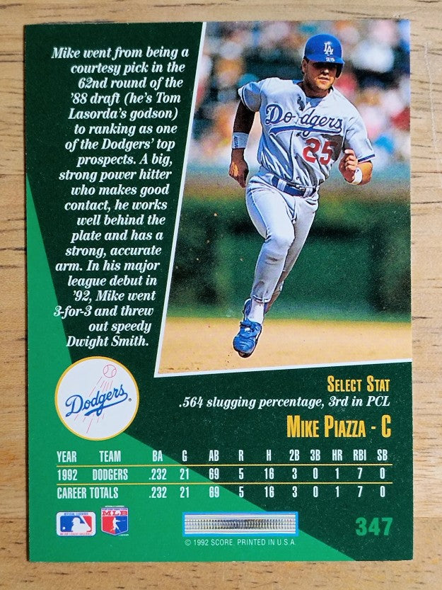 1993 Select #347 Mike Piazza