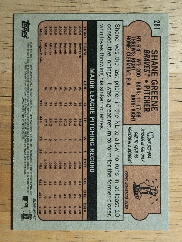 2021 Topps Heritage #281 Shane Greene