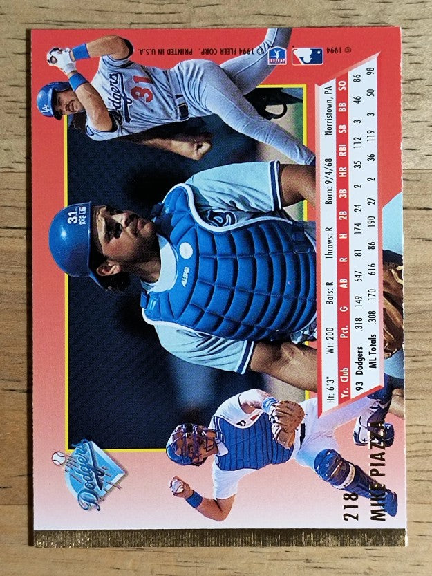 1994 Ultra #218 Mike Piazza