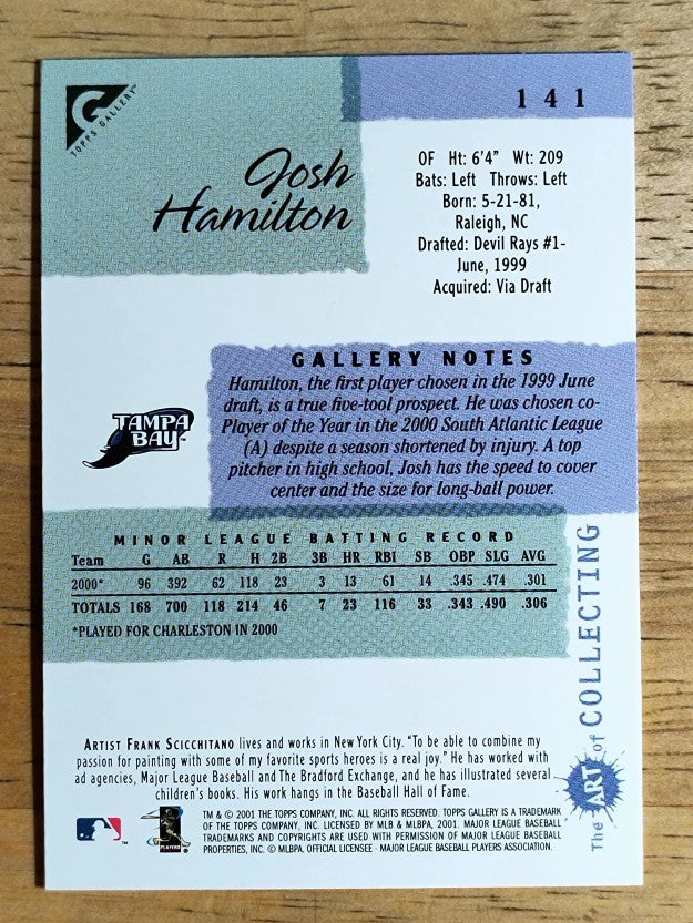 2001 Topps Gallery #141 Josh Hamilton