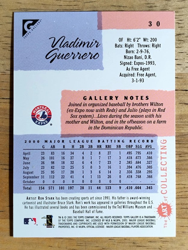 2001 Topps Gallery #30 Vladimir Guerrero