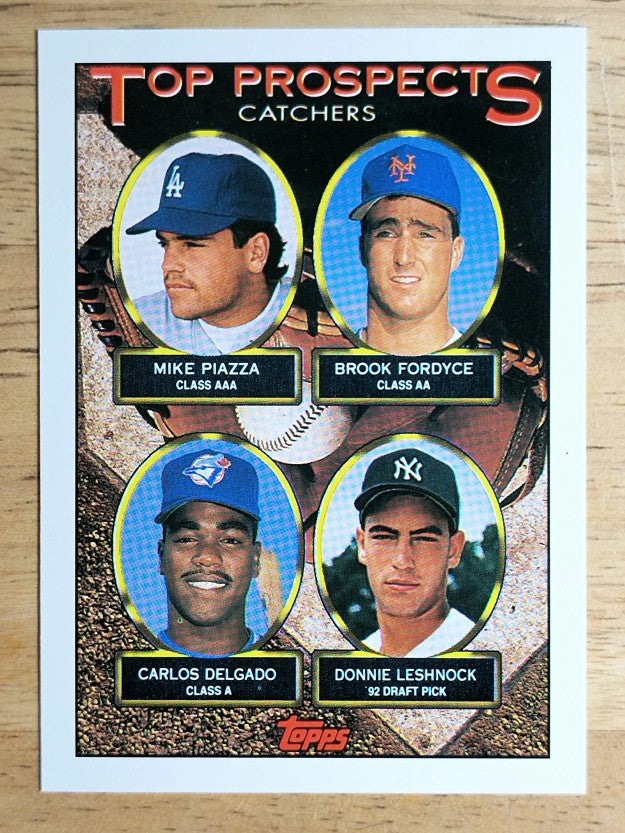 1993 Topps #701 Mike Piazza/Brook Fordyce/Carlos Delgado/Donnie Leshnock
