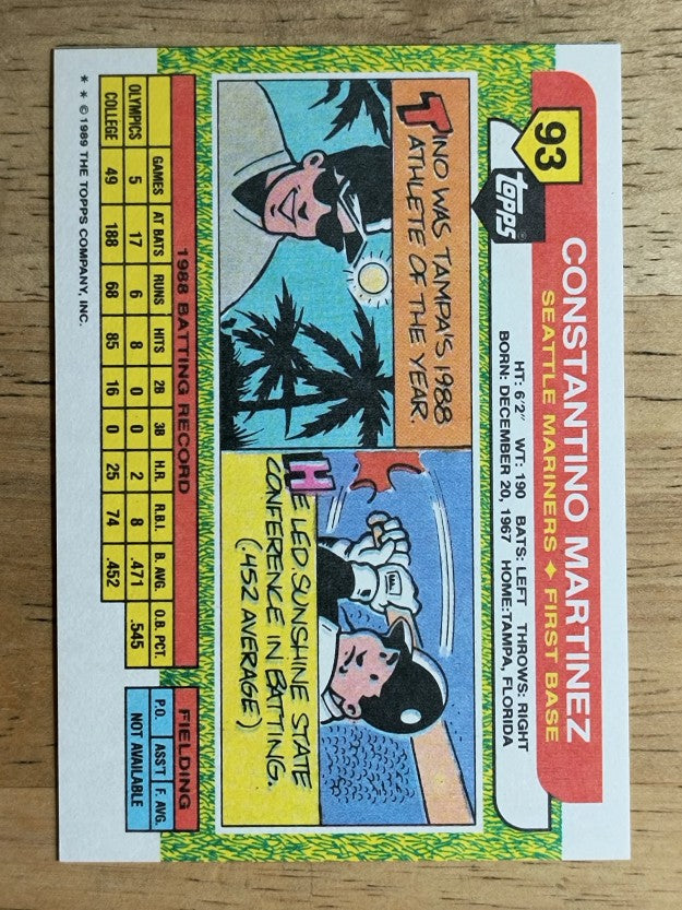 1989 Topps Big #93 Tino Martinez