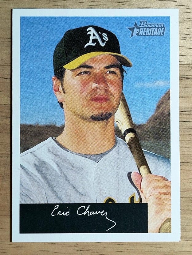 2002 Bowman Heritage Black Box #227 Eric Chavez