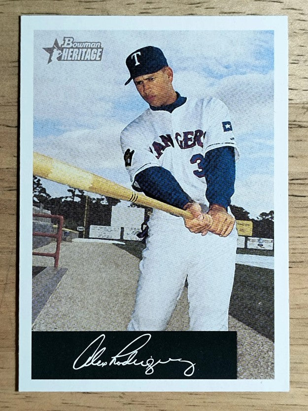2002 Bowman Heritage Black Box #343 Alex Rodriguez