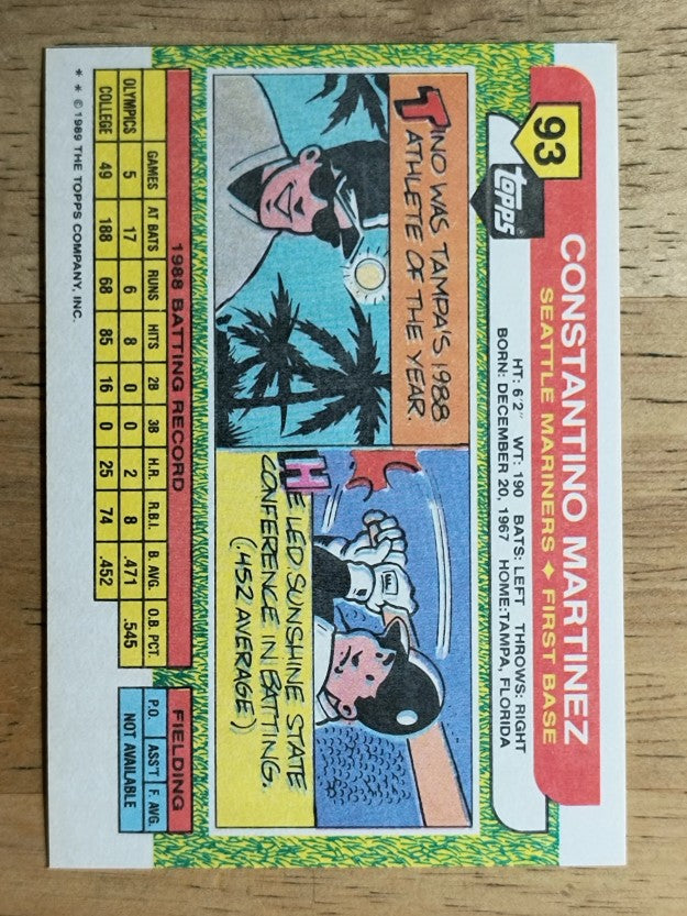 1989 Topps Big #93 Tino Martinez