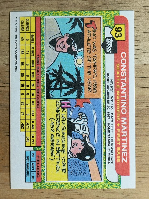1989 Topps Big #93 Tino Martinez