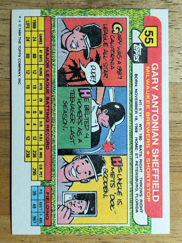 1989 Topps Big #55 Gary Sheffield