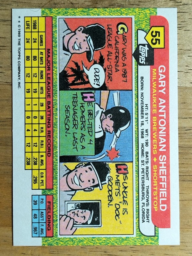 1989 Topps Big #55 Gary Sheffield