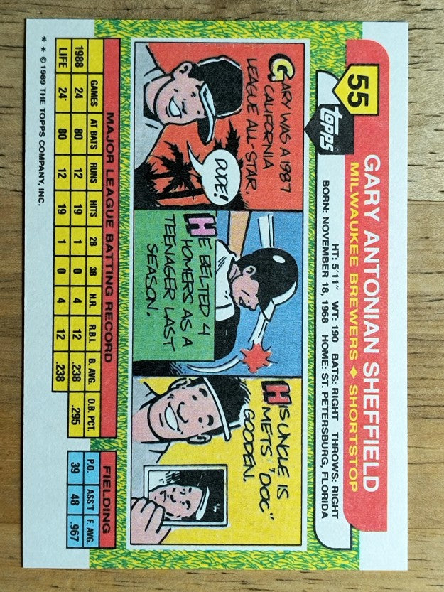 1989 Topps Big #55 Gary Sheffield