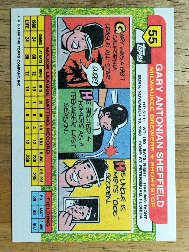 1989 Topps Big #55 Gary Sheffield