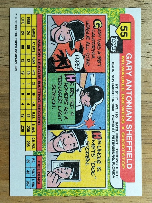 1989 Topps Big #55 Gary Sheffield