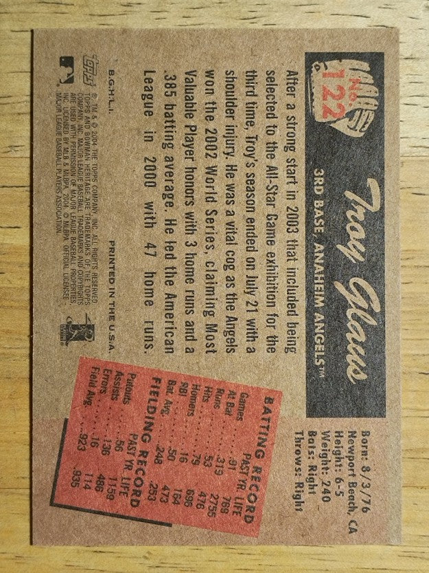 2004 Bowman Heritage #122 Troy Glaus