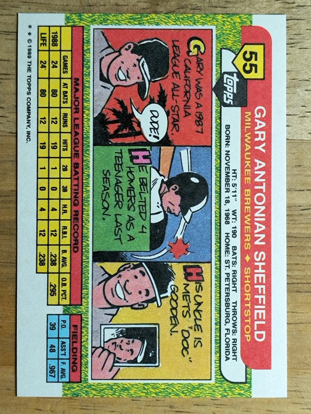 1989 Topps Big #55 Gary Sheffield