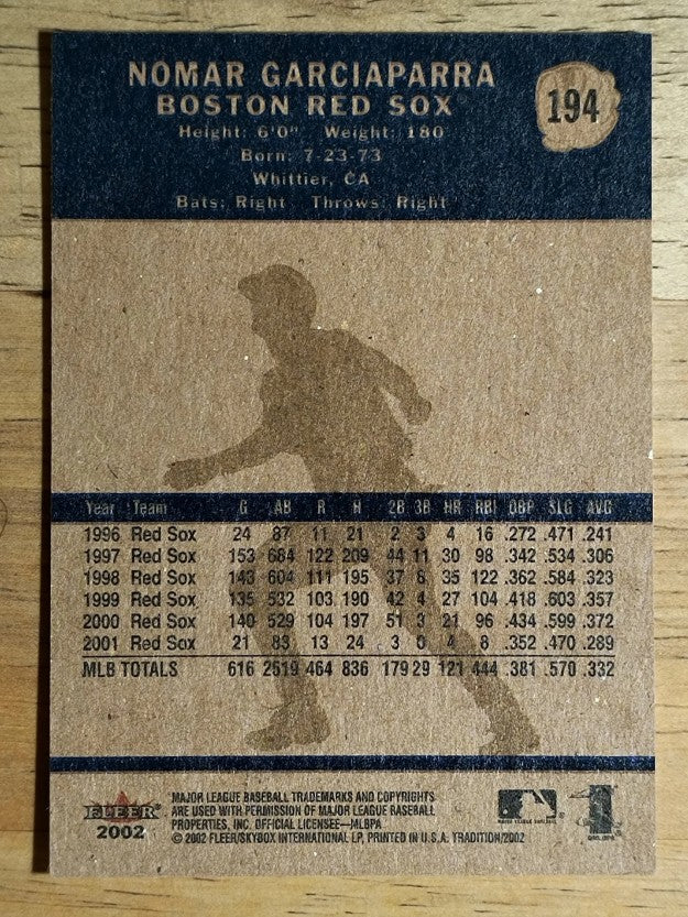 2002 Fleer Tradition #194 Nomar Garciaparra
