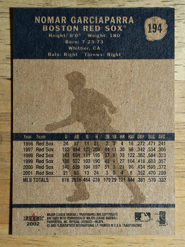 2002 Fleer Tradition #194 Nomar Garciaparra