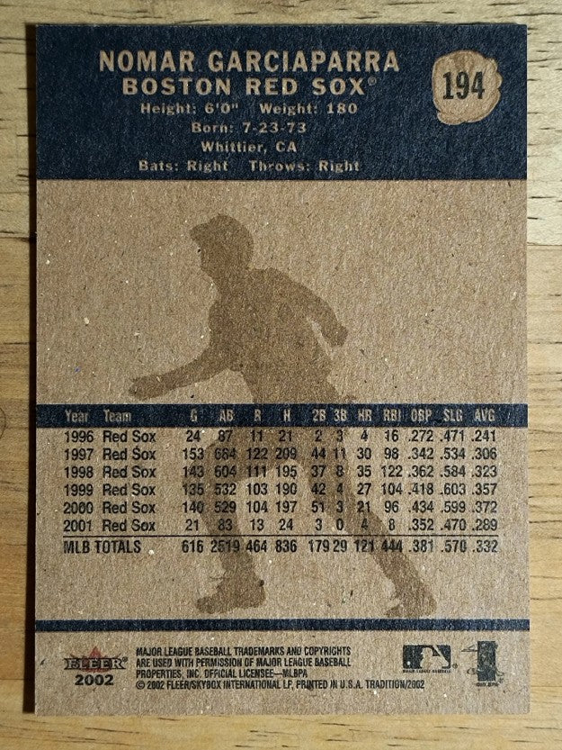 2002 Fleer Tradition #194 Nomar Garciaparra