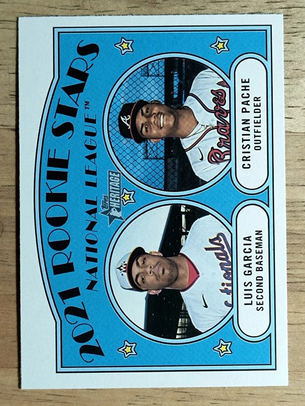 2021 Topps Heritage #109 Luis Garcia RC/Cristian Pache RC