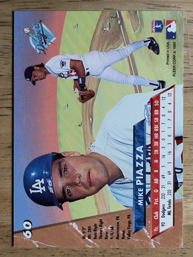 1993 Ultra #60 Mike Piazza