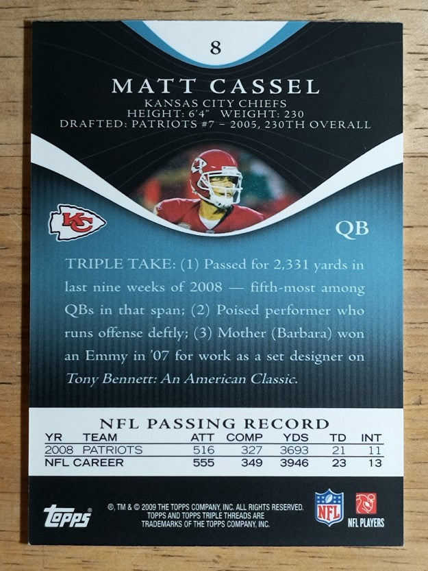 2009 Topps Triple Threads Sapphire #8 Matt Cassel