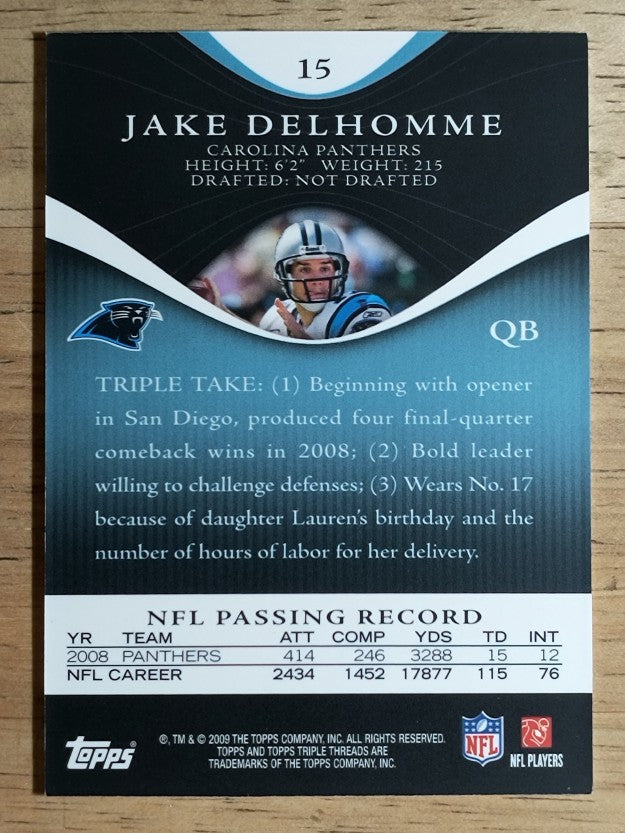 2009 Topps Triple Threads Sapphire #15 Jake Delhomme