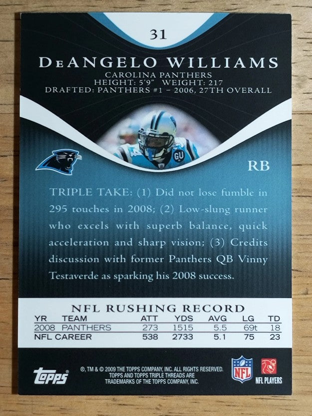 2009 Topps Triple Threads Sapphire #31 DeAngelo Williams