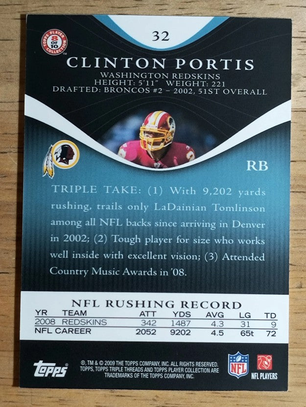 2009 Topps Triple Threads Sapphire #32 Clinton Portis