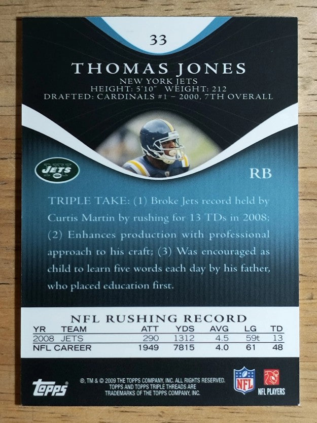 2009 Topps Triple Threads Sapphire #33 Thomas Jones