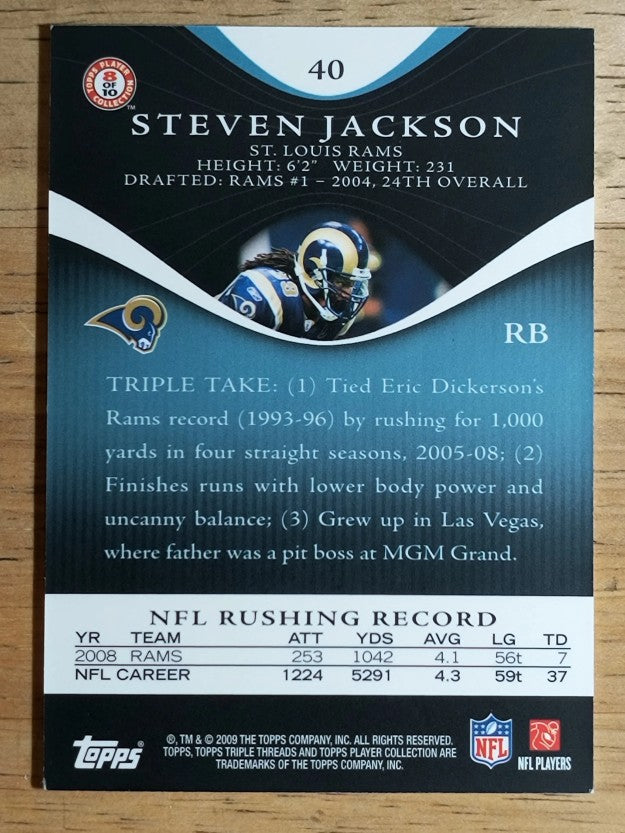 2009 Topps Triple Threads Sapphire #40 Steven Jackson