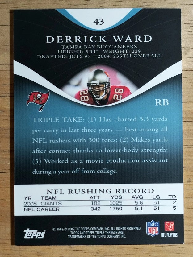 2009 Topps Triple Threads Sapphire #43 Derrick Ward