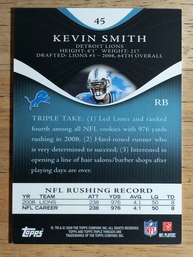 2009 Topps Triple Threads Sapphire #45 Kevin Smith