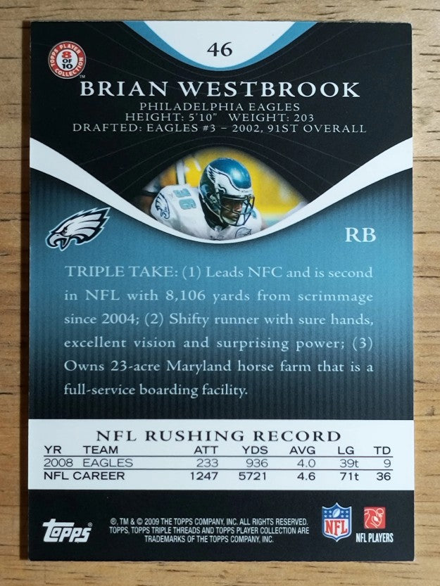 2009 Topps Triple Threads Sapphire #46 Brian Westbrook