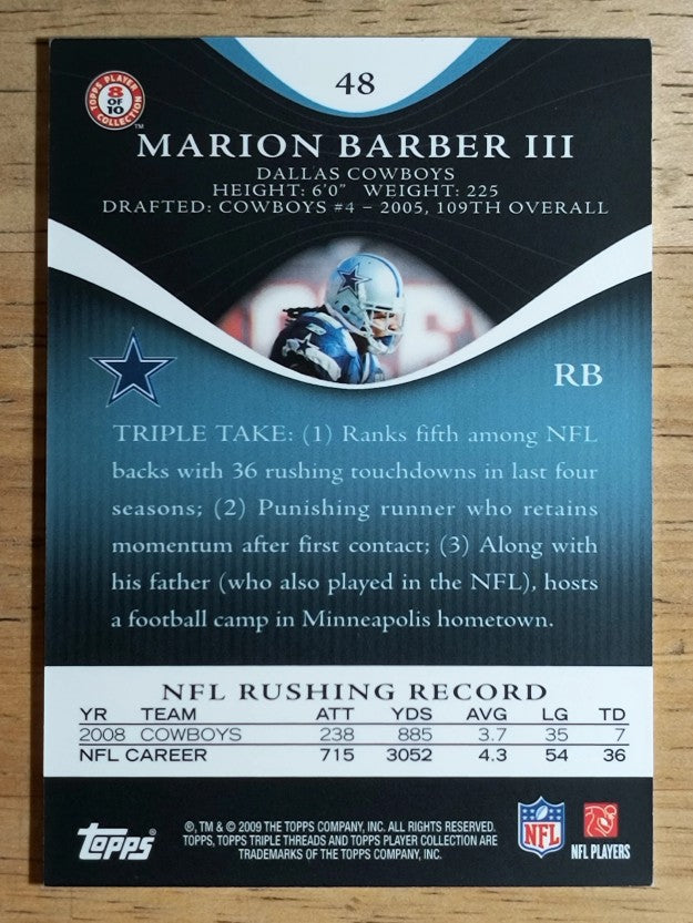 2009 Topps Triple Threads Sapphire #48 Marion Barber