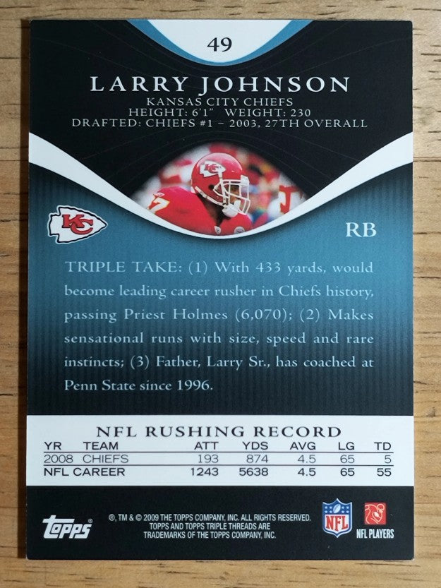 2009 Topps Triple Threads Sapphire #49 Larry Johnson
